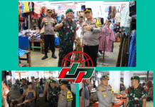 JELANG IDUL FITRI, KAPOLRES BENGKULU UTARA BERSAMA DANDIM 0423/BU SAMBANG PASAR, PASTIKAN KEAMANAN DAN STABILITAS HARGA
